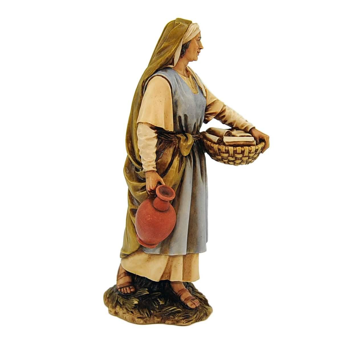 Statua cm.20 Levatrice con Cesta Collection | Moranduzzo