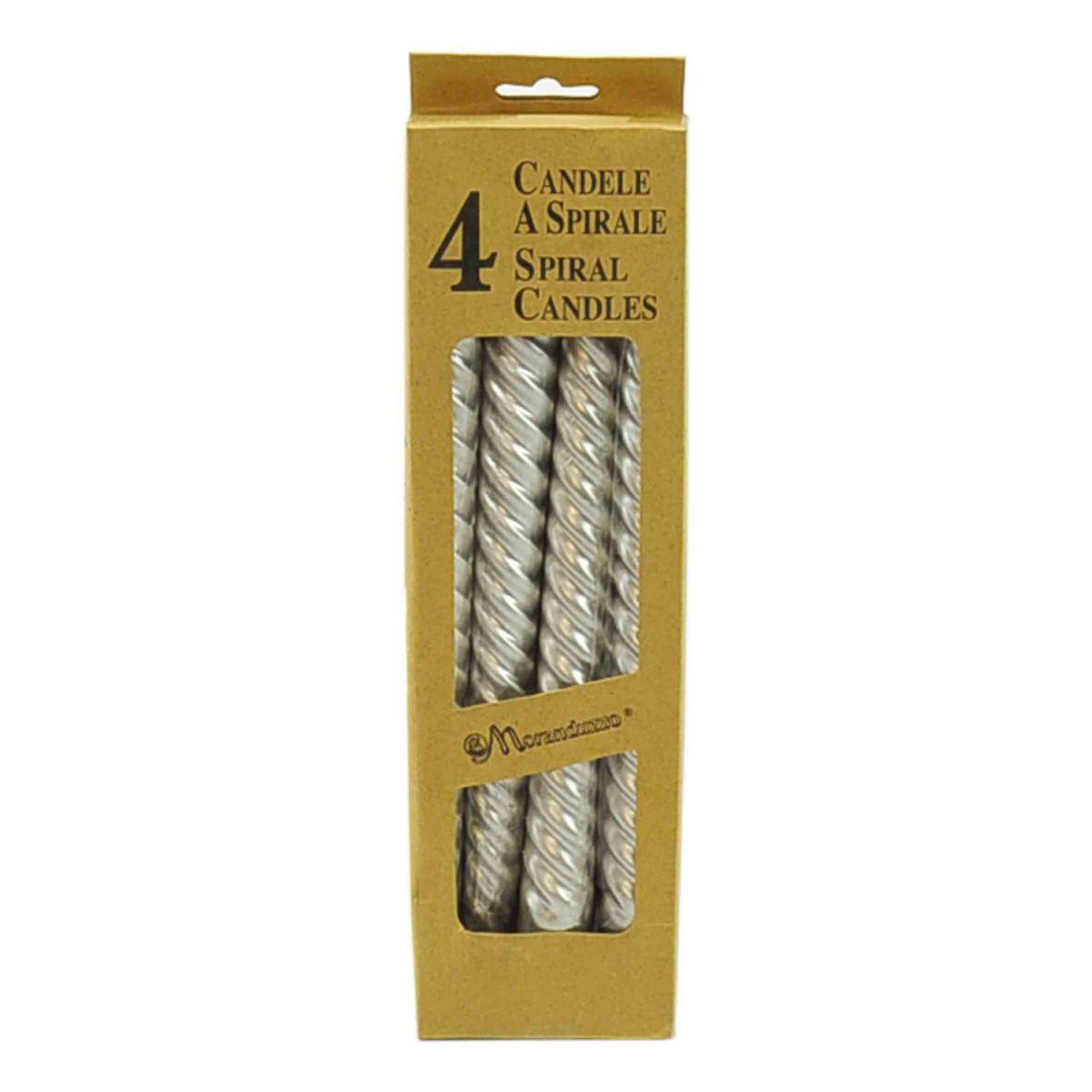 Candela cm.26 Tortiglione Argento p4 |M2 Store