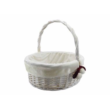 Cesto Natale Ovale Bianco cm.45x40x43 G |M2 Store