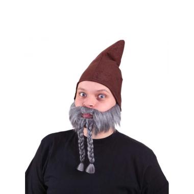 Barba Liscia Grigia Con Trecce |Carnival Toys