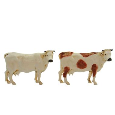 Statua presepe 10 cm mucche set 2 pz
