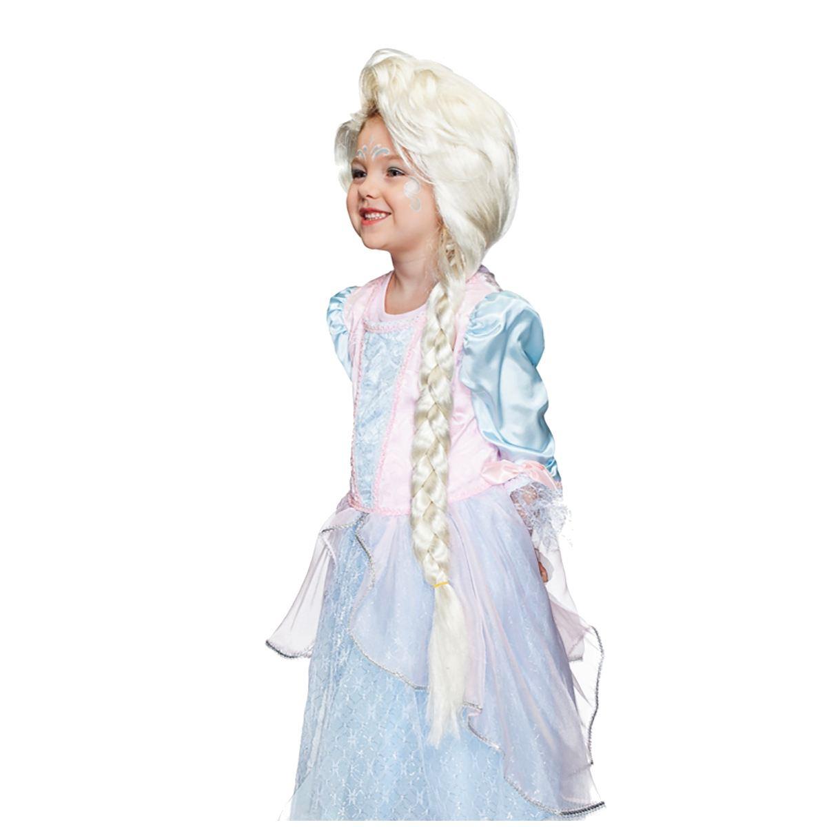 Parrucca Bionda Principessa Dei Ghiacci Con Treccia |Carnival Toys