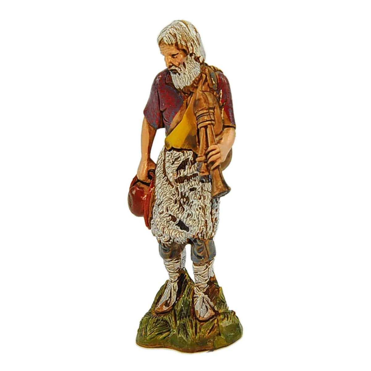 Statua cm.10 Zampognaro con Cappello e Zampogna | Moranduzzo