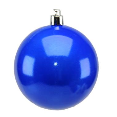 Pallina Natale cm.Ø8 Blu Perlate Lucide Set pz.8 |Moranduzzo