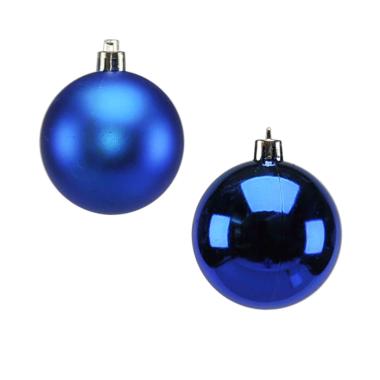 Pallina Natale cm.Ø6 Blu Satinate Lucide Set pz.12 |Moranduzzo