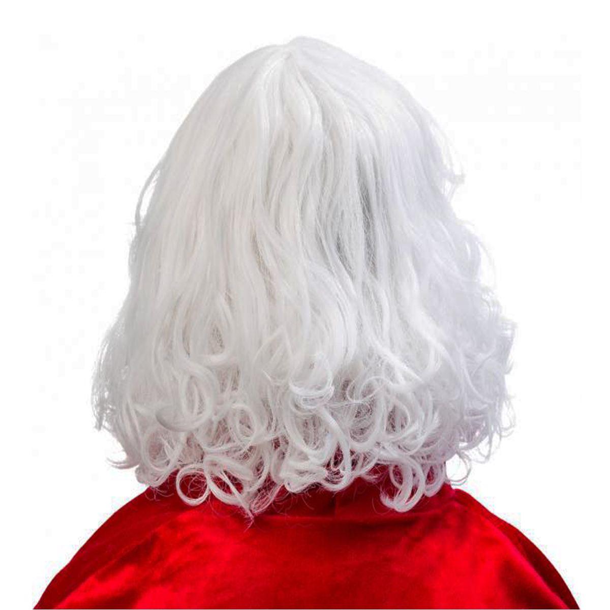 Parrucca Babbo Natale Bianca Con Barba cm.40 Lunga |Orlob