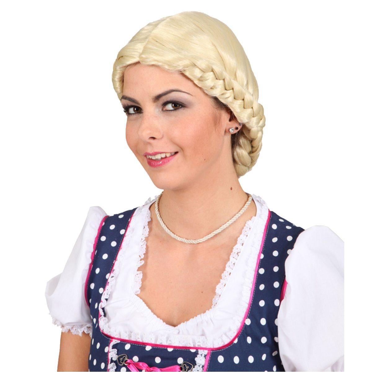 Parrucca Bionda Bavarese Con Treccia |Orlob