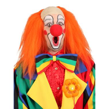 Parrucca Clown Calvo Con Capelli Arancioni |Orlob