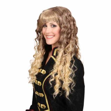 Parrucca Bionda Riccia Con Frangia |Carnival Toys