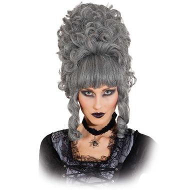 Parrucca Dama Lady Pompadur Grigia Con Frangia |Orlob