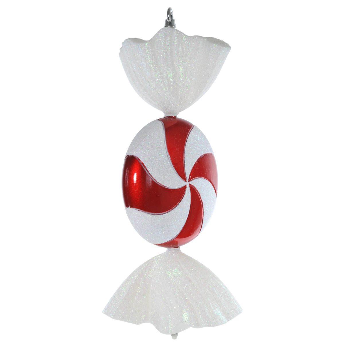 Decorazione Natalizia Caramella Bianca Rossa cm.21x47 |Vacchetti
