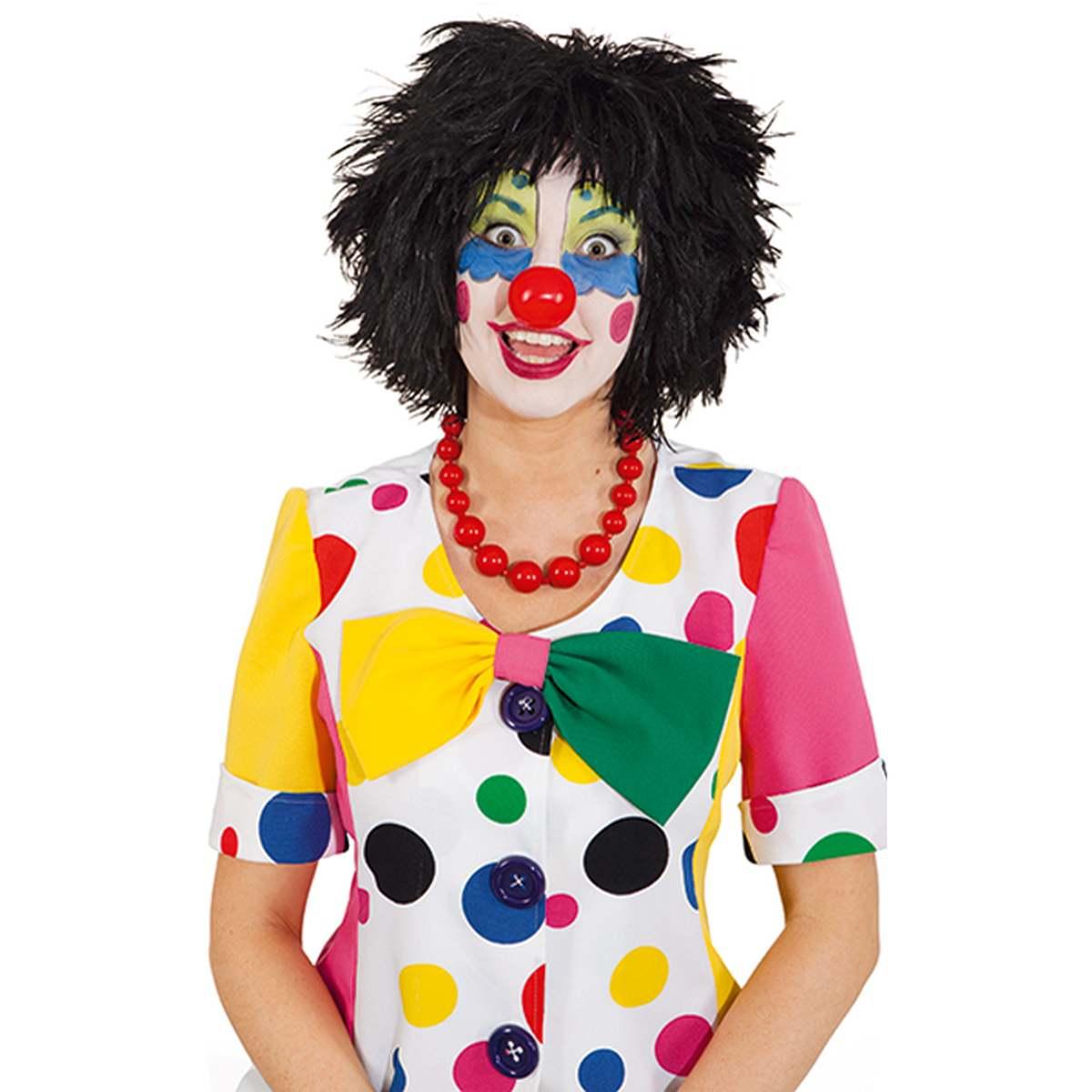 Parrucca Clown Nera Scapigliata Con Frangia |Orlob