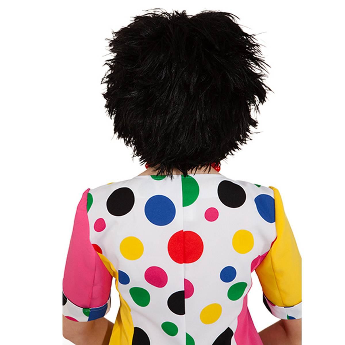 Parrucca Clown Nera Scapigliata Con Frangia |Orlob
