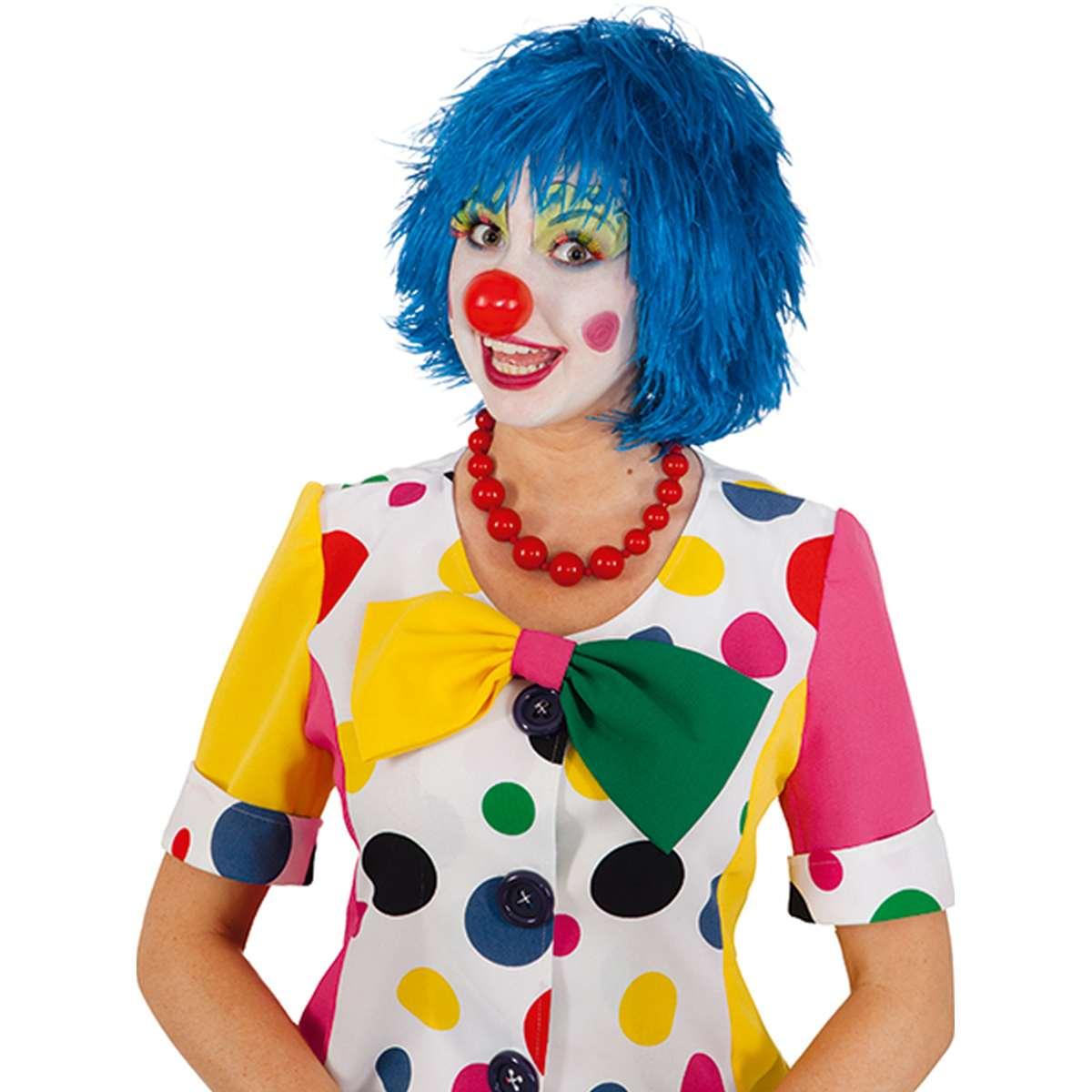 Parrucca Clown Blu Scapigliata Con Frangia |Orlob