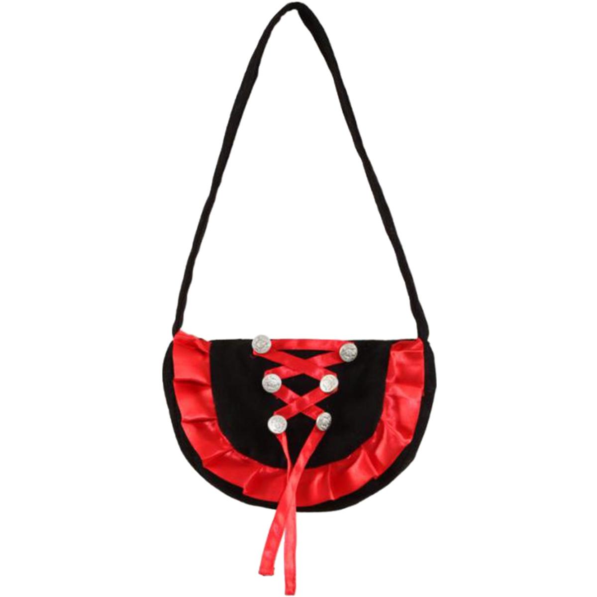 Borsa Tirolese Nera E Rossa |Orlob