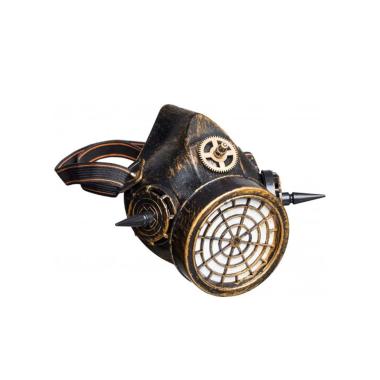 Maschera Viso Pvc Steampunk Antigas Bronzo |Orlob