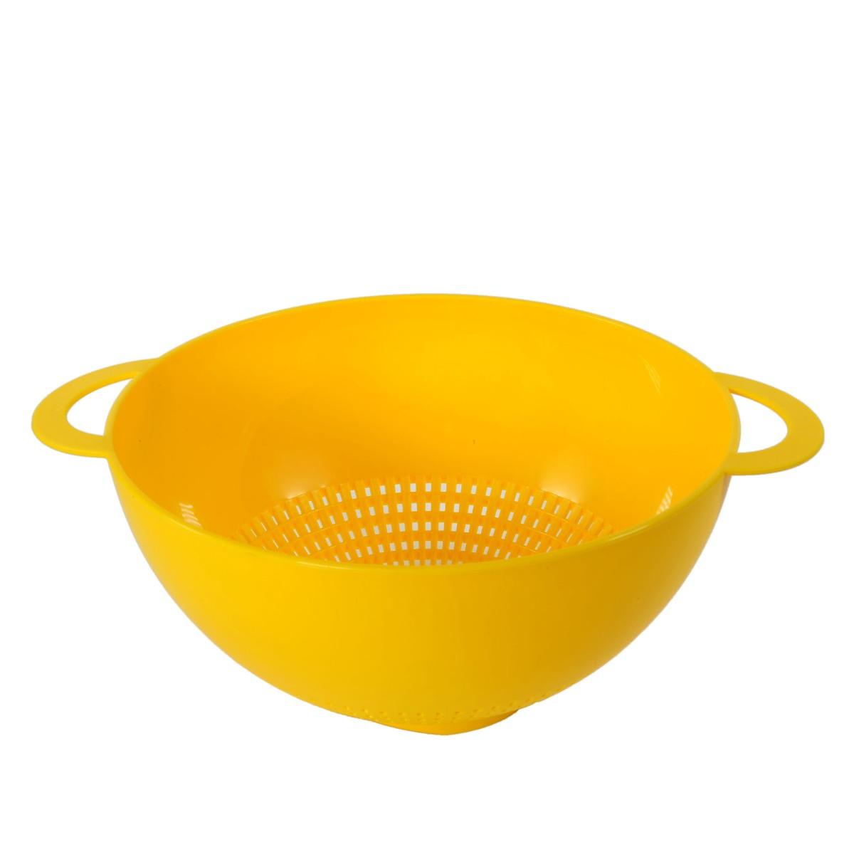 Scolapasta cm.Ø26 PVC Giallo con Manici | M2 Store