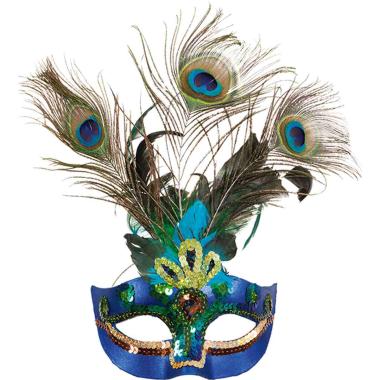 Maschera Viso Pavone Con Piume |Widmann