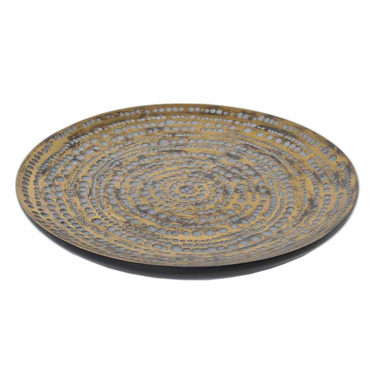 Centrotavola Piatto Resina Domingo Oro cm.Ø40 | M2 Store
