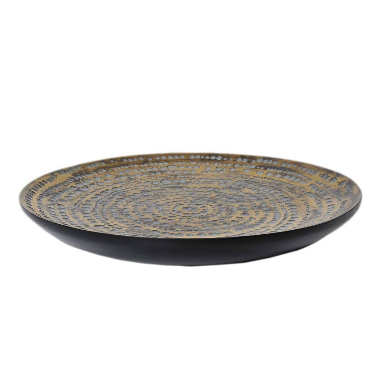 Centrotavola Piatto Resina Domingo Oro cm.Ø40 | M2 Store