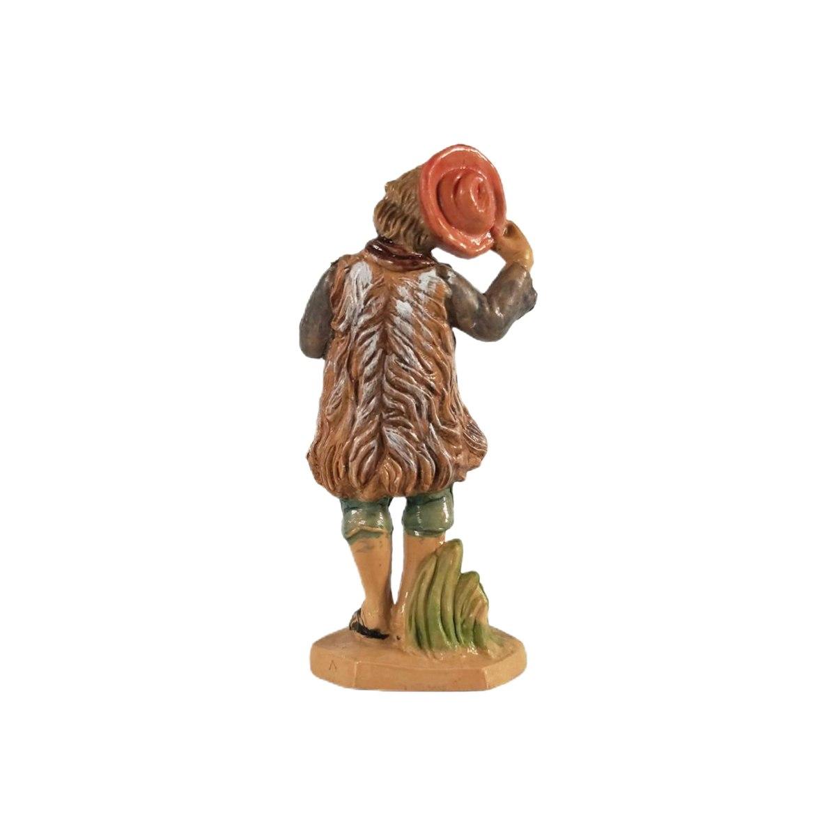 Statua cm.10 Pastore con Cappello | Rossi Rosa
