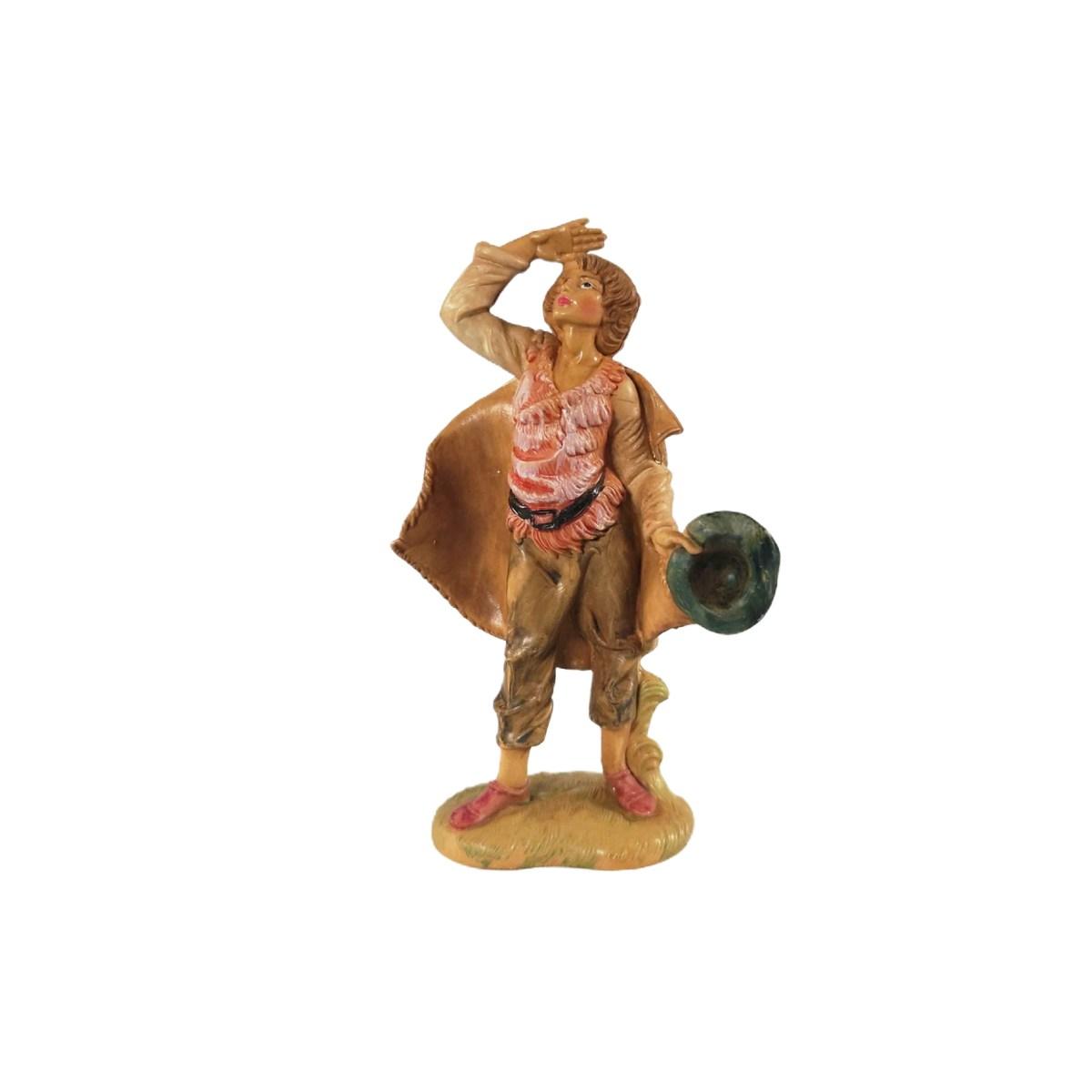Statua cm.10 Pastore Meravigliato | Rossi Rosa