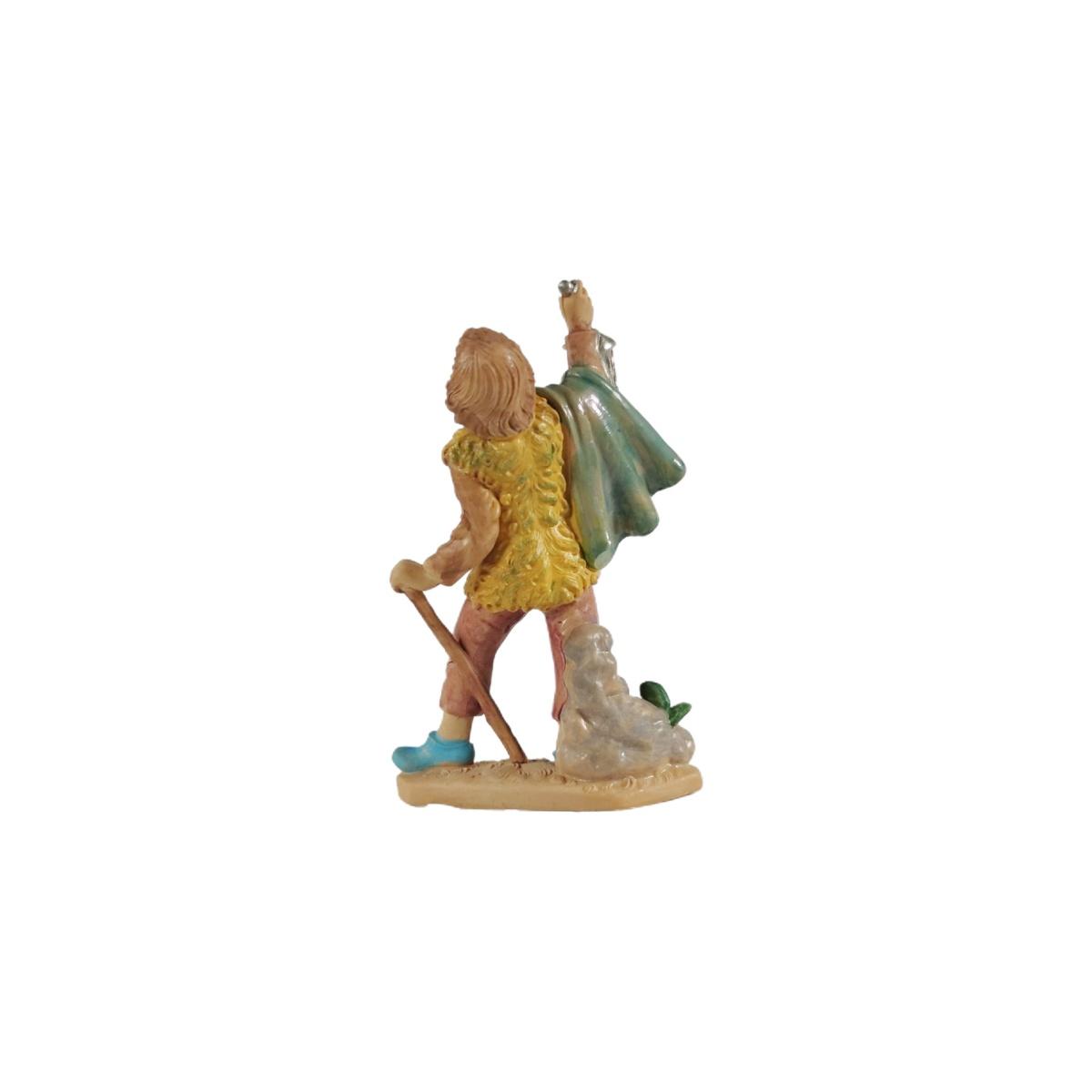 Statua cm.10 Uomo con Lanterna | Rossi Rosa