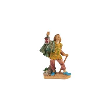 Statua cm.10 Uomo con Lanterna | Rossi Rosa