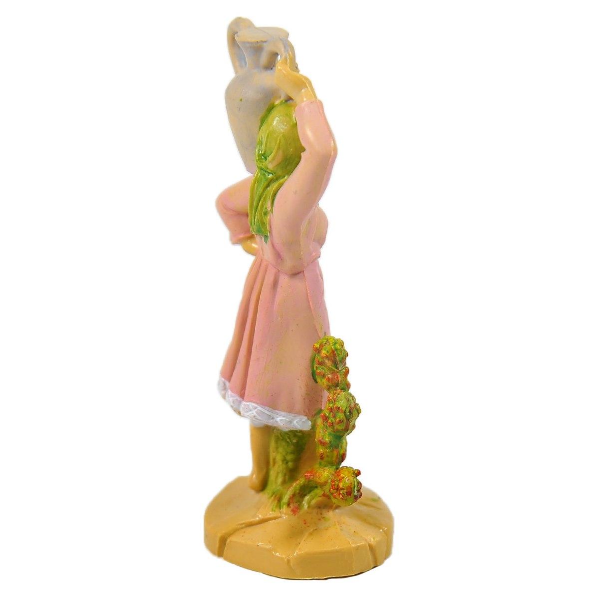 Statua cm.10 Donna con Anfora | Rossi Rosa