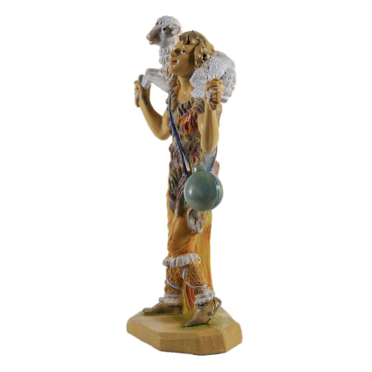 Statua cm.16 Uomo con Pecora in Spalla | Rossi Rosa