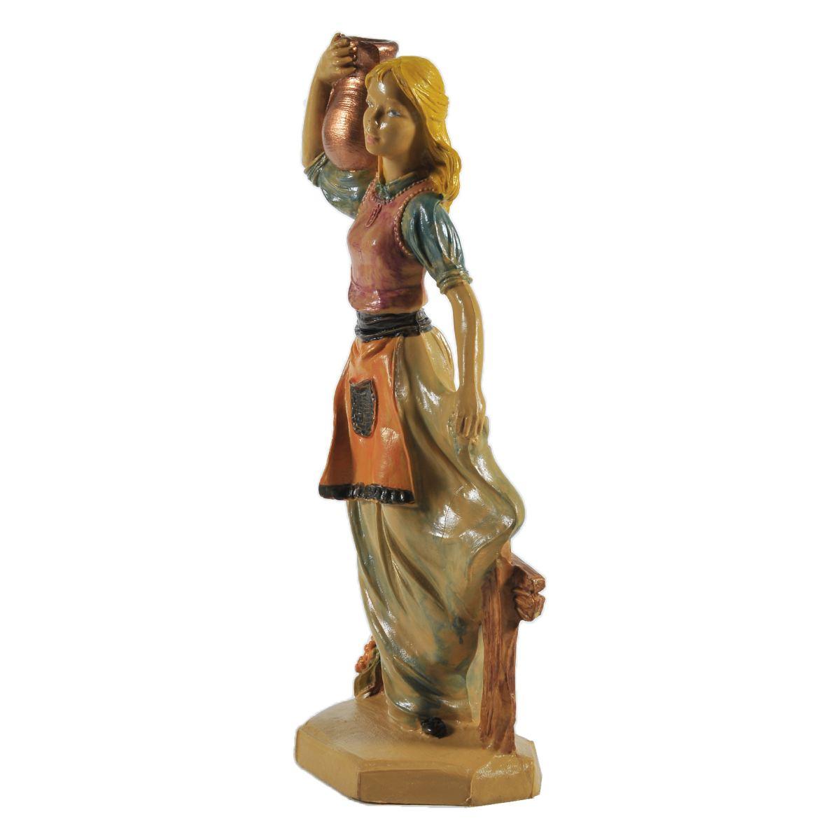 Statua cm.16 Donna con Vaso | Rossi Rosa