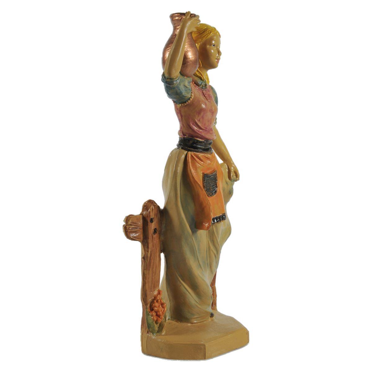 Statua cm.16 Donna con Vaso | Rossi Rosa