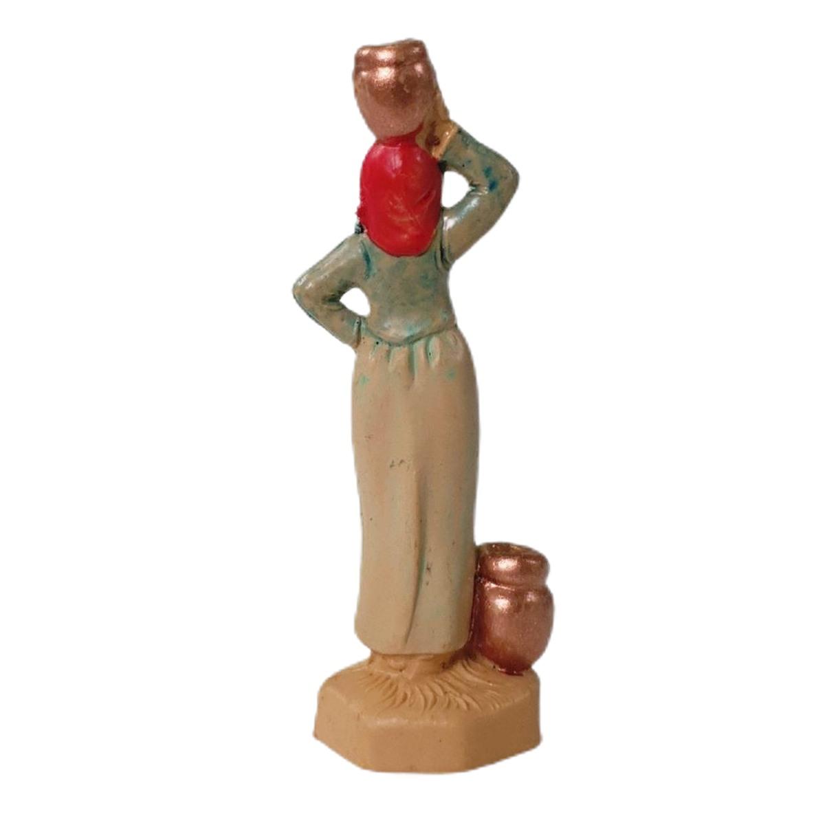 Statua cm.4 Donna con Anfora | Rossi Rosa