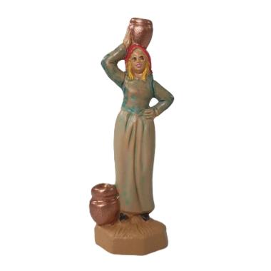 Statua cm.4 Donna con Anfora | Rossi Rosa