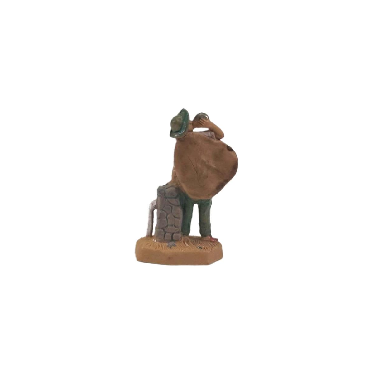 Statua cm.4 Pastore alla Fontana | Rossi Rosa
