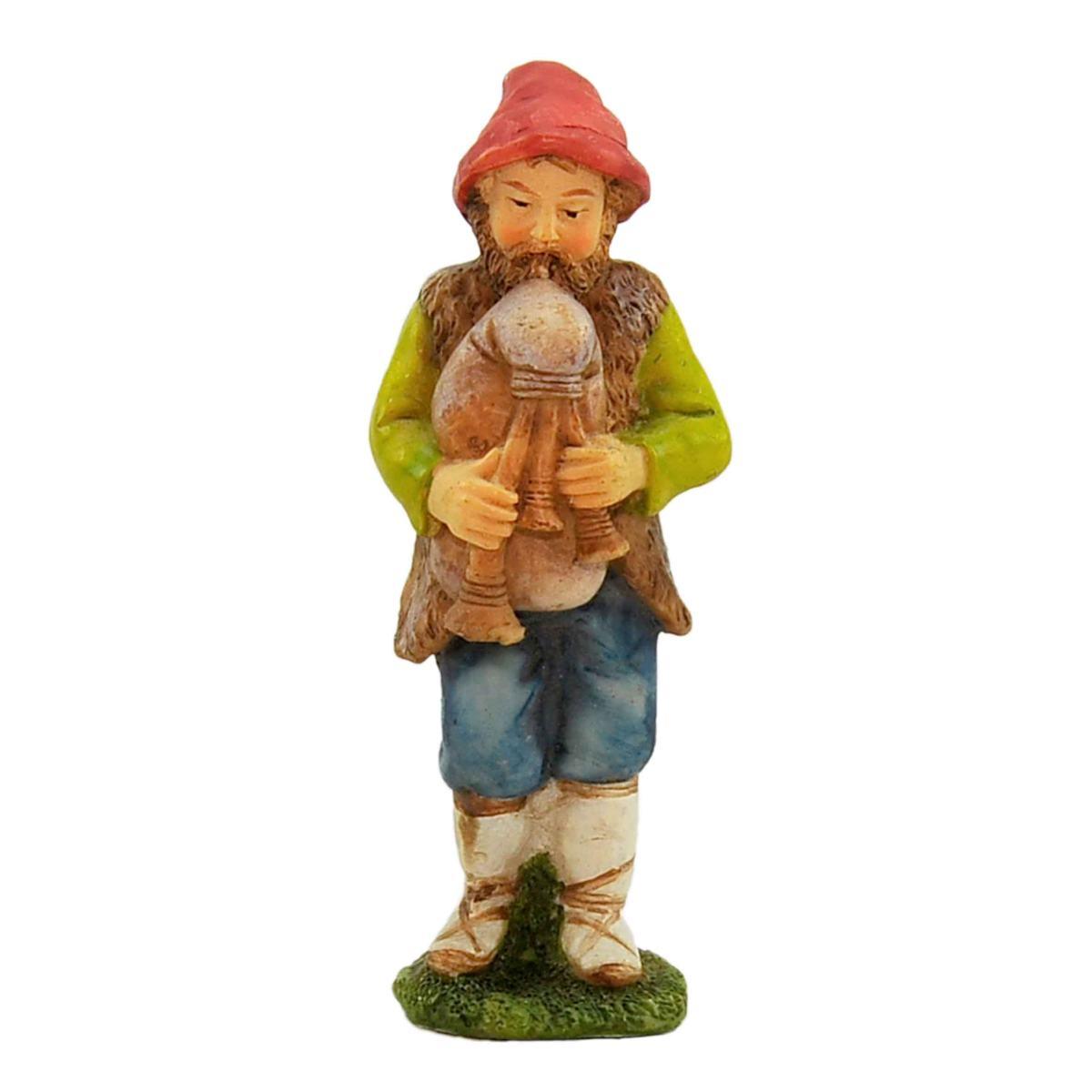 Statua cm.10 Zampognaro | Rossi Rosa