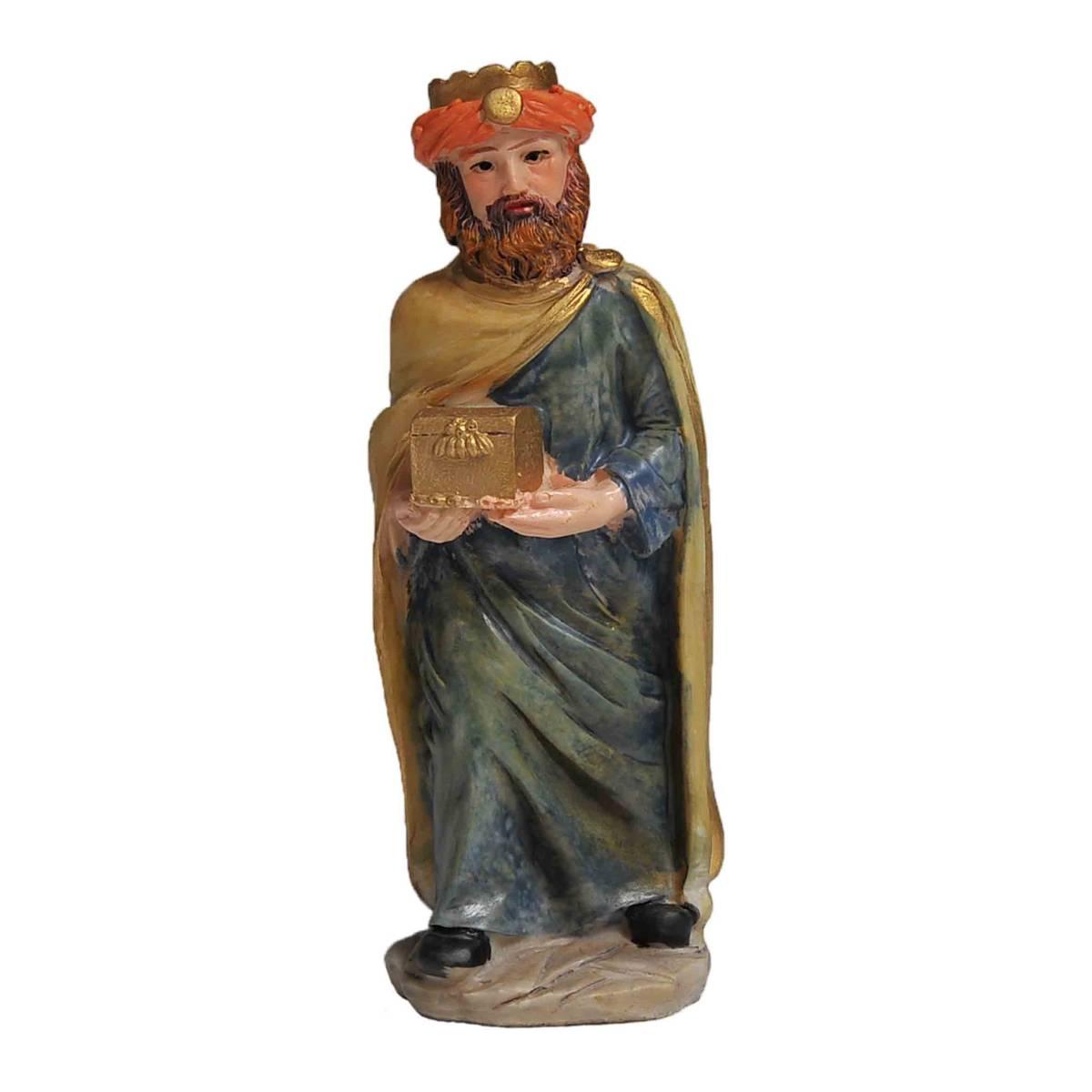 Statua Re Magi cm.12 con Pastore e Pecora Set da 5 Pz. | Rossi Rosa