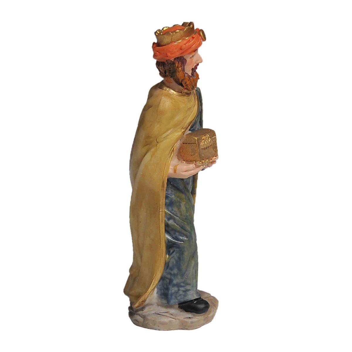Statua Re Magi cm.12 con Pastore e Pecora Set da 5 Pz. | Rossi Rosa