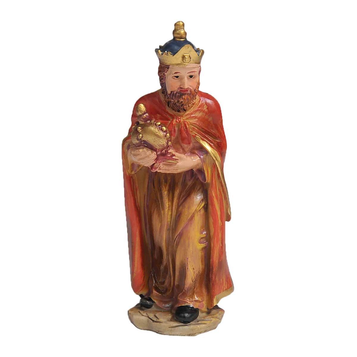 Statua Re Magi cm.12 con Pastore e Pecora Set da 5 Pz. | Rossi Rosa