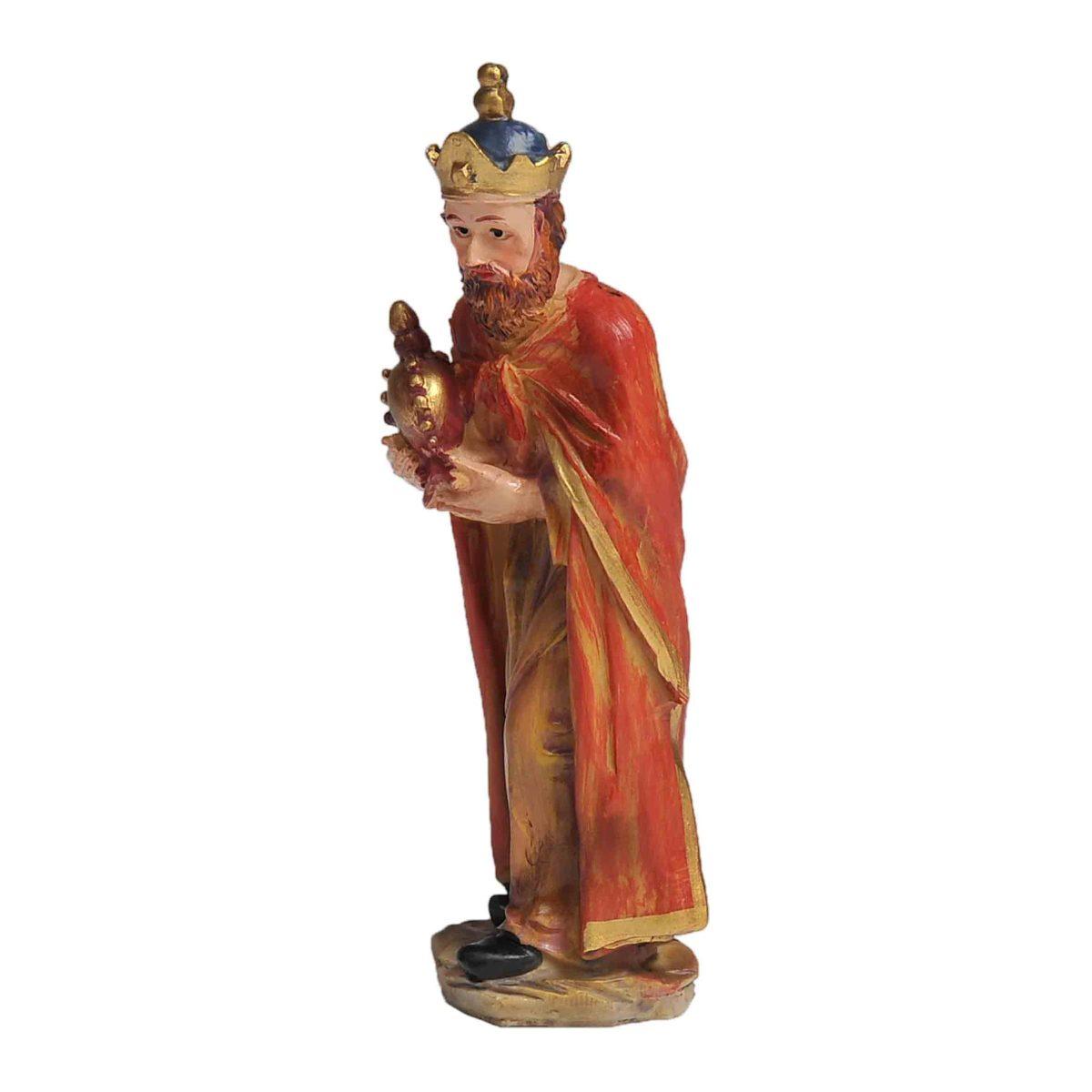 Statua Re Magi cm.12 con Pastore e Pecora Set da 5 Pz. | Rossi Rosa