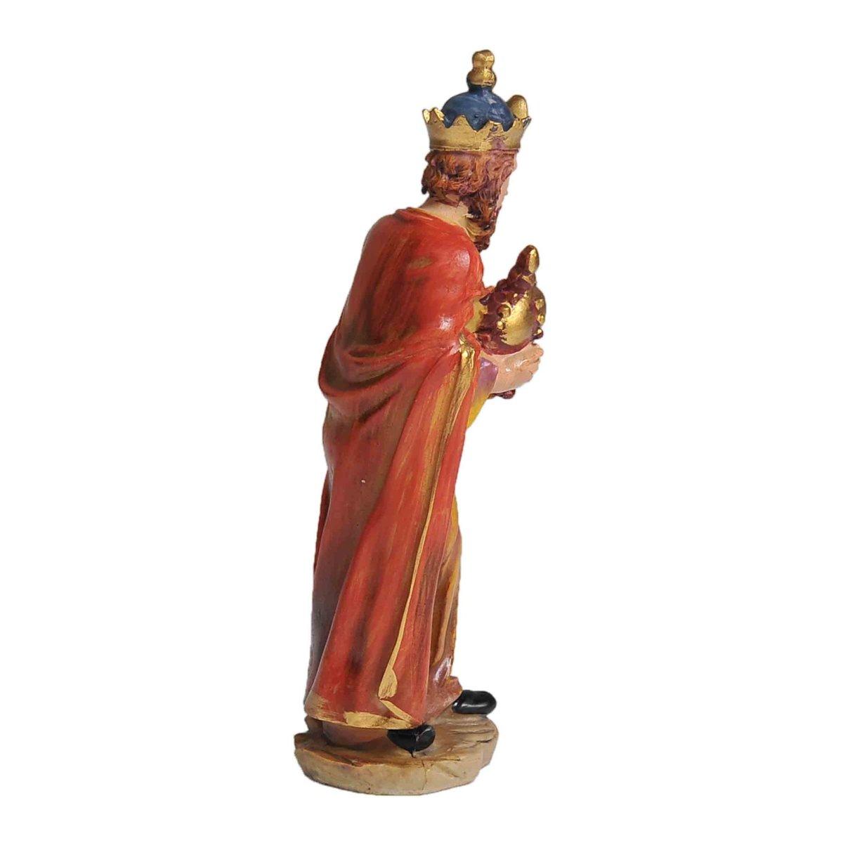 Statua Re Magi cm.12 con Pastore e Pecora Set da 5 Pz. | Rossi Rosa