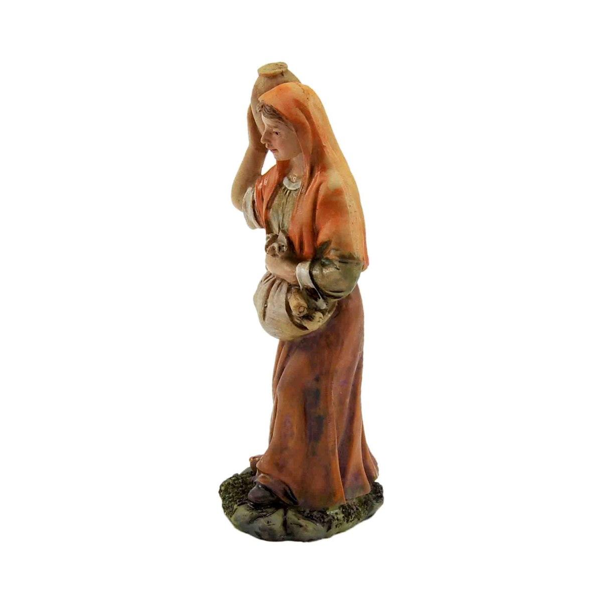 Statua cm.15 Donna con Anfora e Fascine | Rossi Rosa