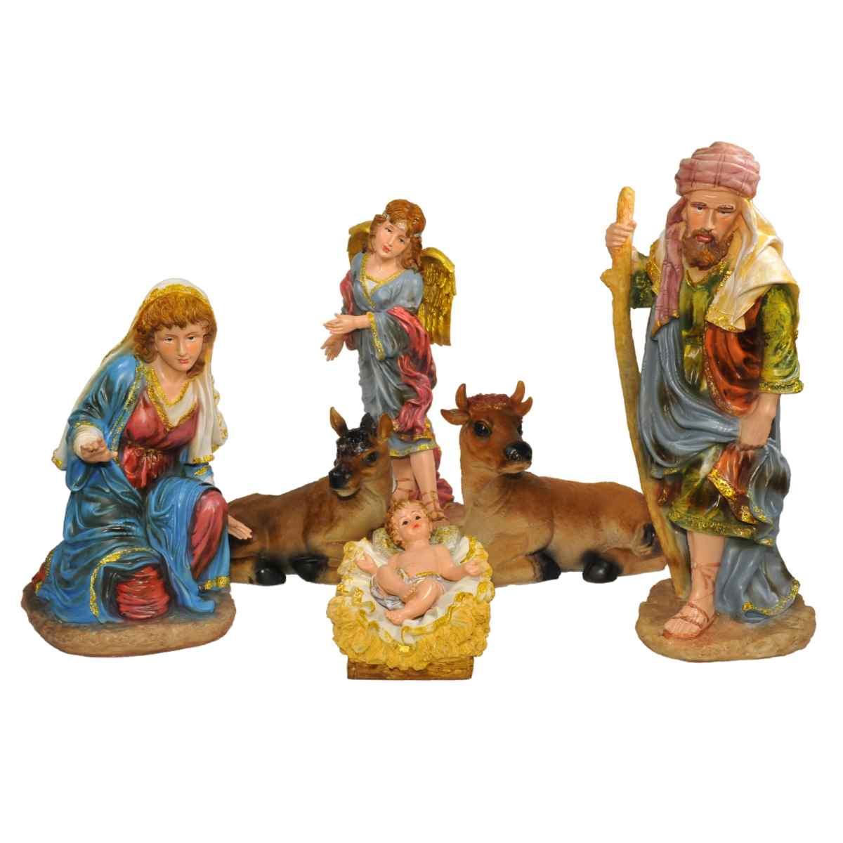 Natività cm.52 Set da 6 Pz. | Rossi Rosa