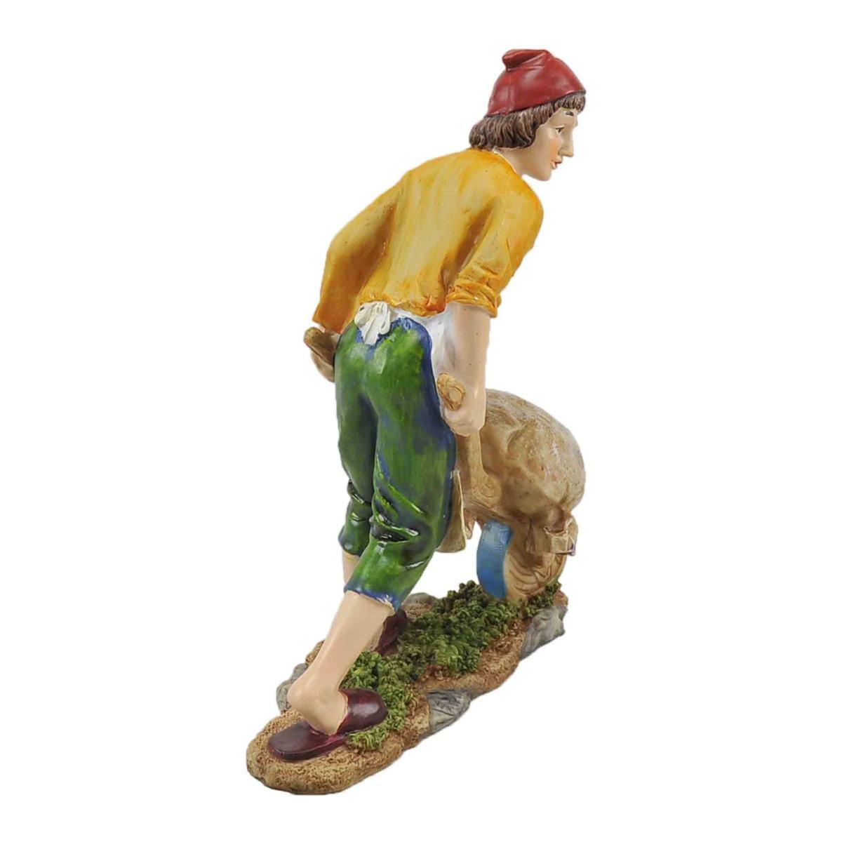Statua cm.30 Fornaio con Cariola | Rossi Rosa