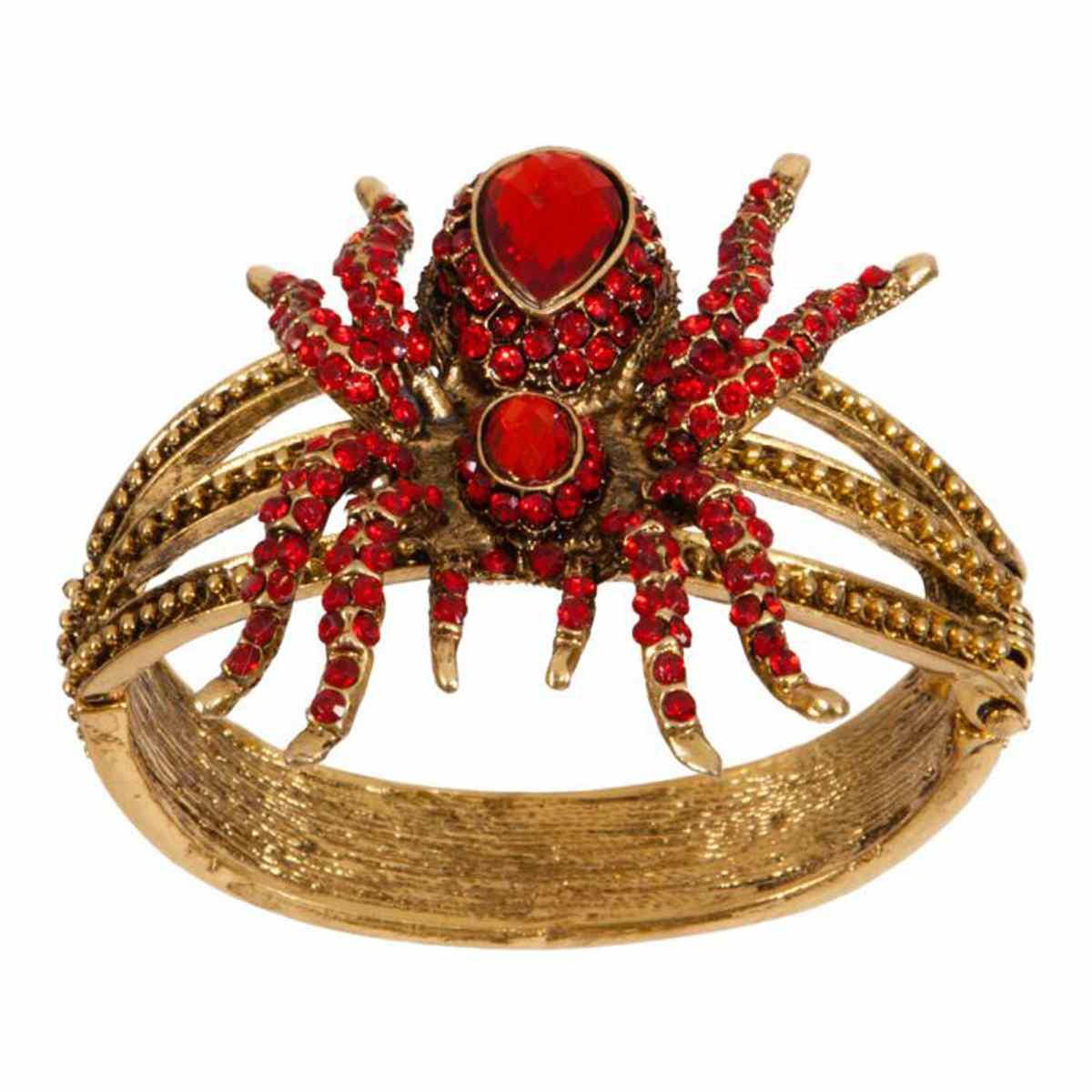 Bracciale Matallo Oro Con Ragno Rosso |Orlob