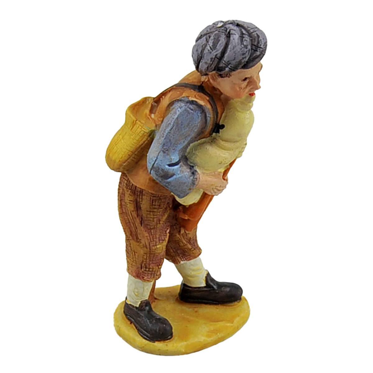 Statua cm.10 Zampognaro con Zampogne | Rossi Rosa
