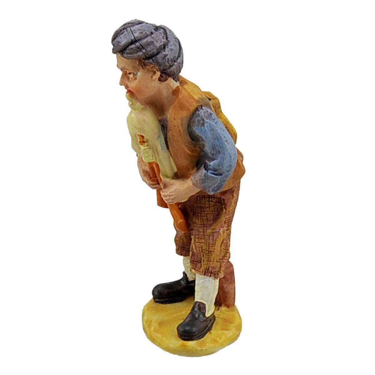 Statua cm.10 Zampognaro con Zampogne | Rossi Rosa