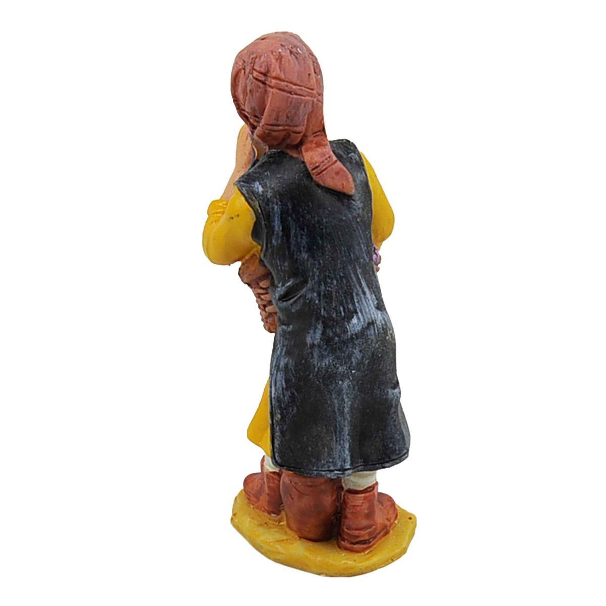 Statua cm.10 Pastore con Cane | Rossi Rosa
