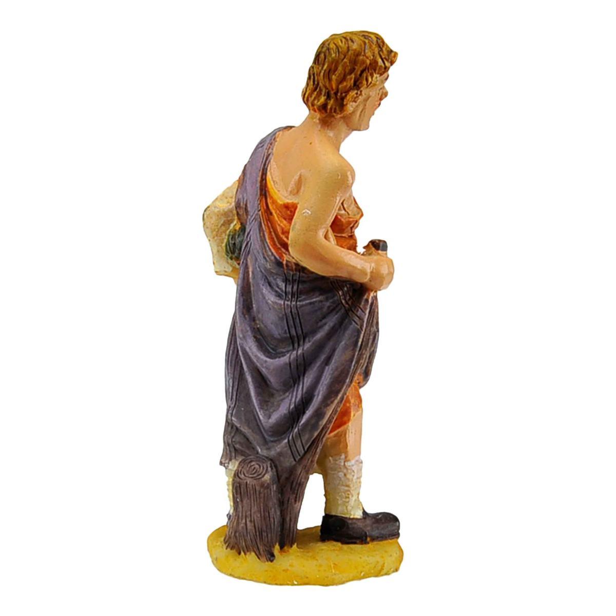 Statua cm.10 Pastore con Carciofi | Rossi Rosa