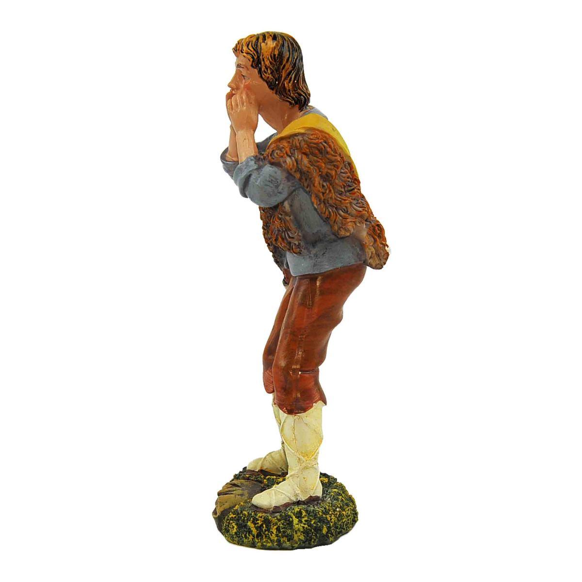 Statua cm.20 Pastore con Casacca | Rossi Rosa